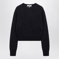 Navy blue alpaca-blend sweater