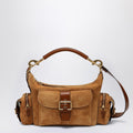 Tan coloured suede leather Camera bag