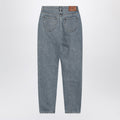 Light indigo high-waisted tapered jeans