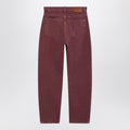 Dark pink denim jeans