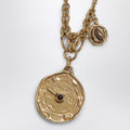 Gold zodiac pendant necklace