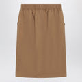 Beige midi pencil skirt