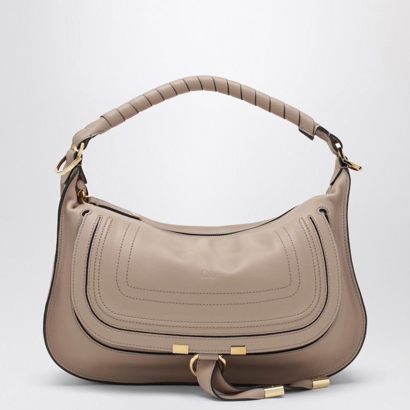 Small Marcie Wood Smoke leather bag