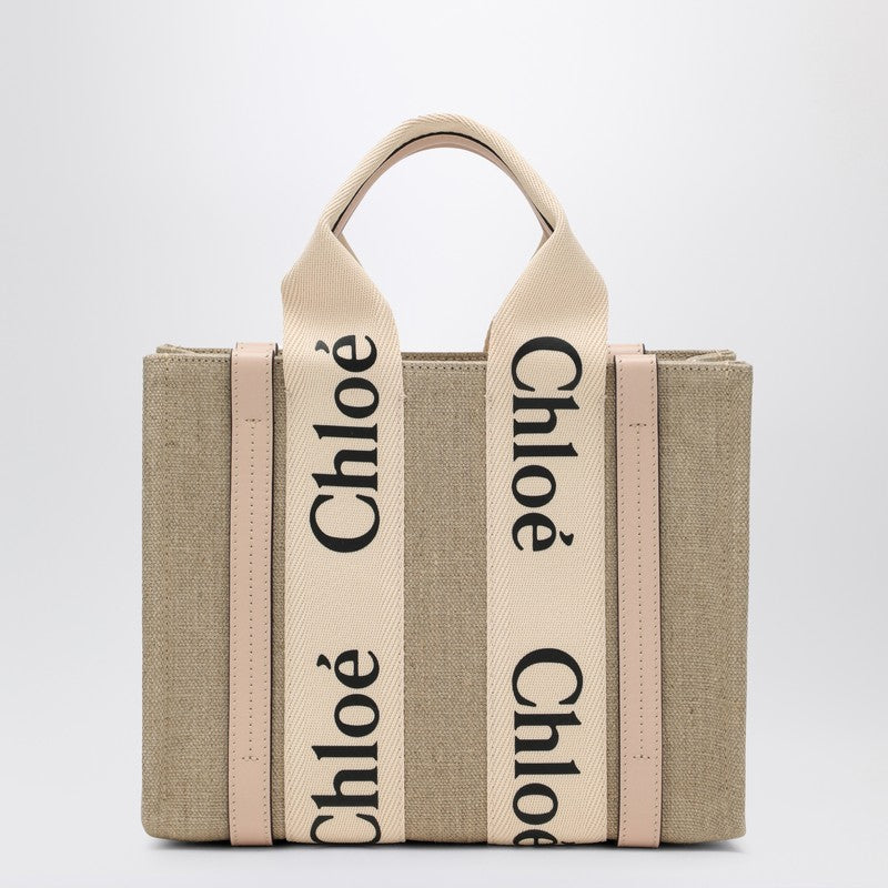 Woody little bag in beige canvas