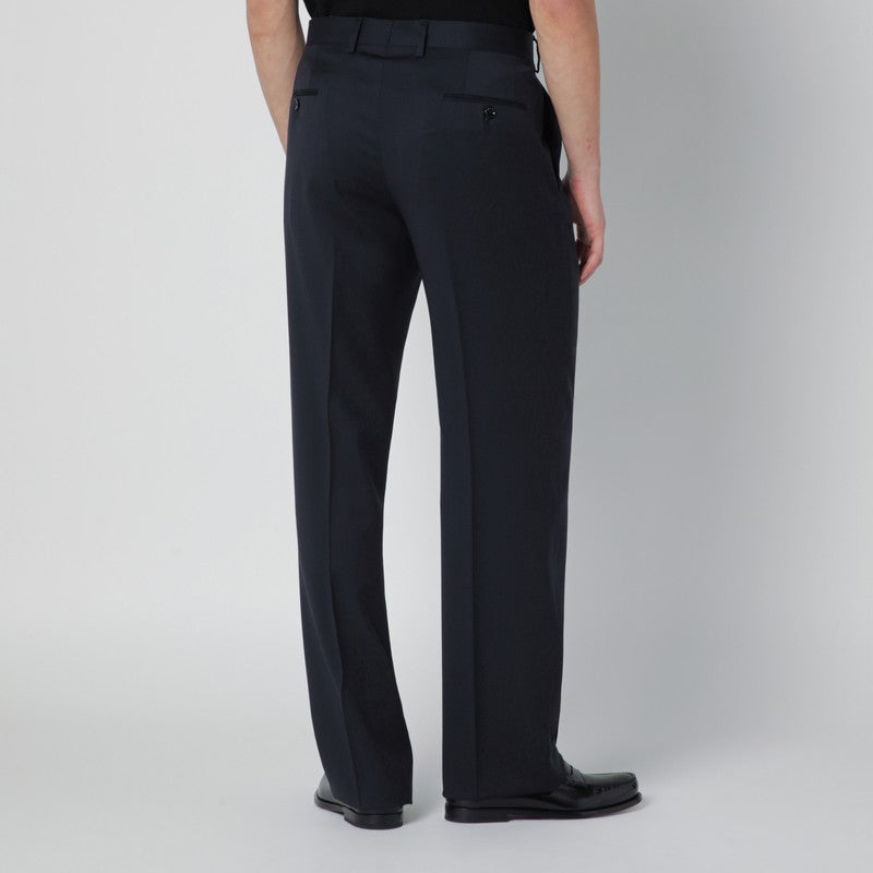 Blue wool trousers