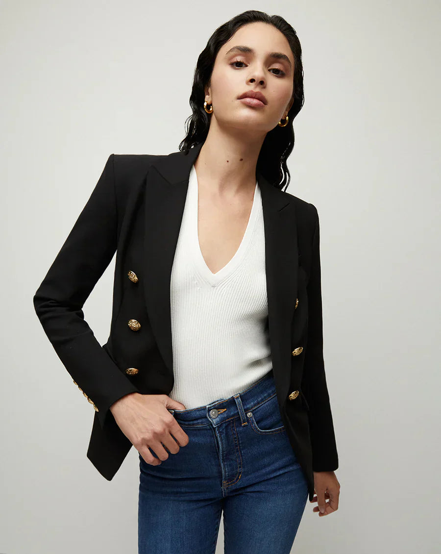 VB Miller Dickey in Black with Gold Button