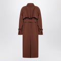 Brown Rainproof Gabardine Trench Coat