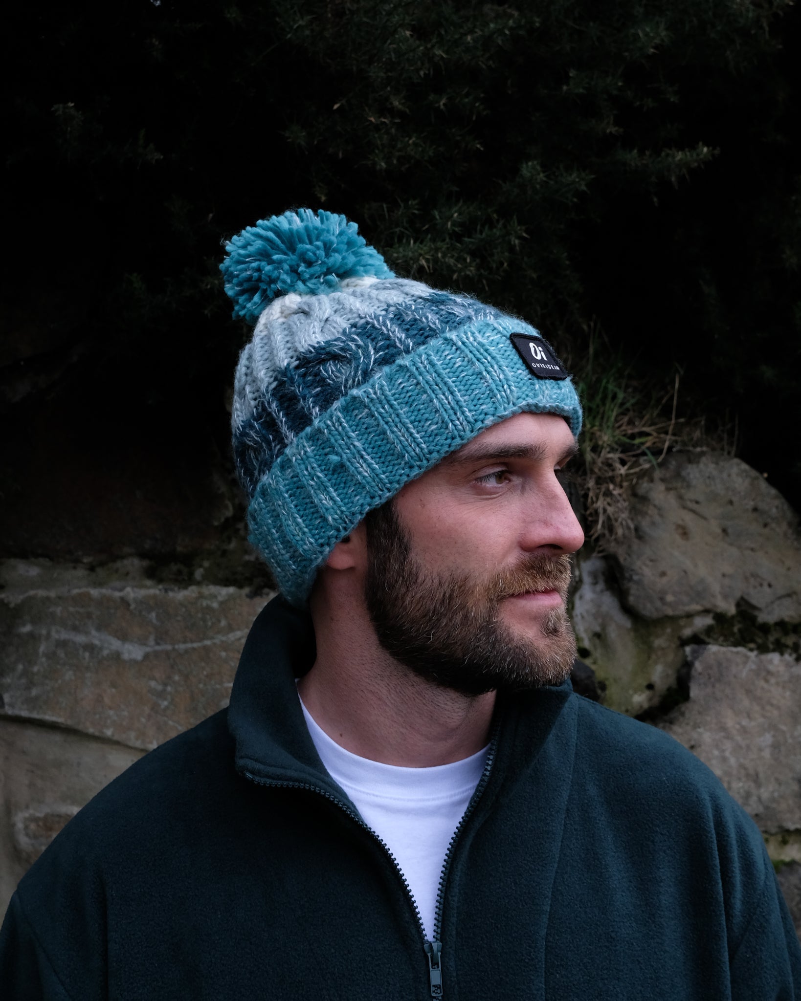 Outside In Pom Pom Hat | Sea Foam
