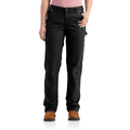 Carhartt 102080 Womens Rugged Flex Loose Fit Canvas Work Trouser Pant BLACK / UK 6 / REG