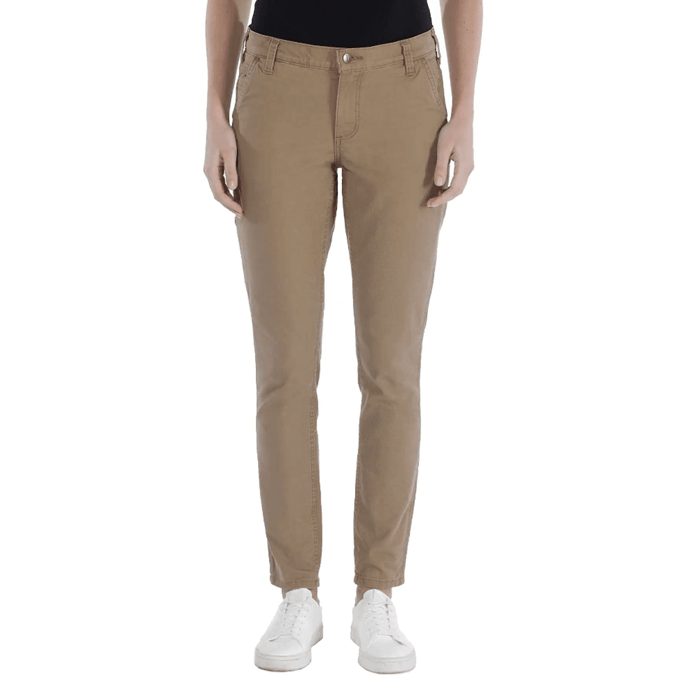 Carhartt 103224 Womens Crawford Mid-weight Slim Fit Trouser Pant YUKON / UK 12 / REG