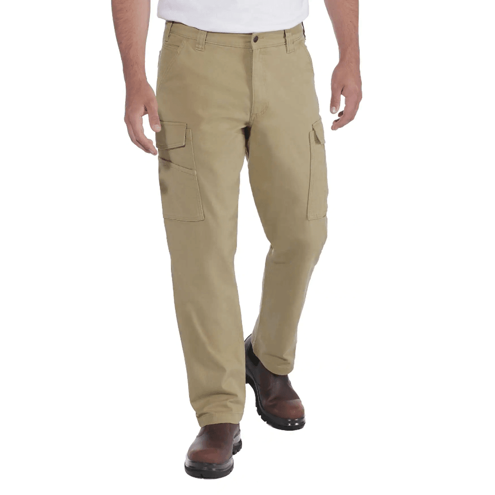 Carhartt 103574 Rugged Flex Relaxed Fit Canvas Cargo Pant Trouser DARK KHAKI / Waist 32" / Leg 30"