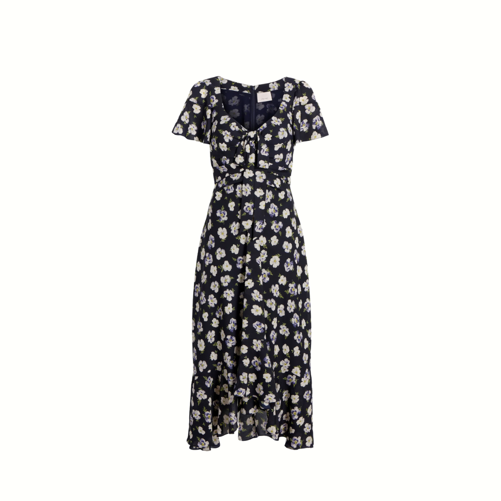 Cinq à Sept Isha Poppies Dress - Navy