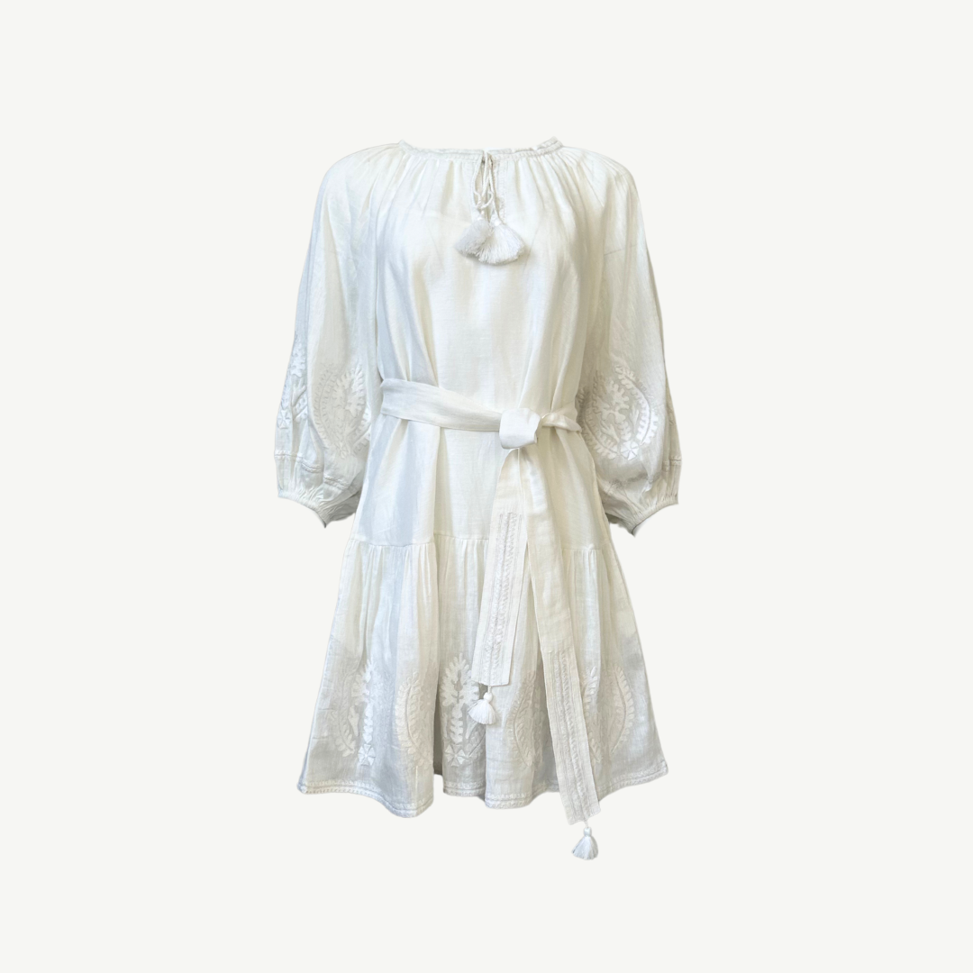 Citrus Gabi Baoli Tunic - White