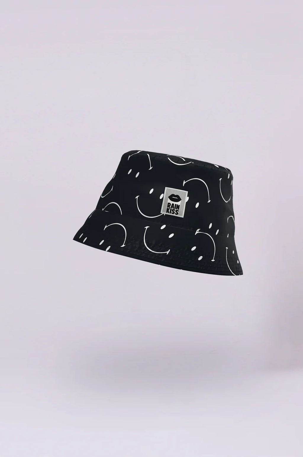 Rainkiss Classic Smiley Bucket Hat in Black