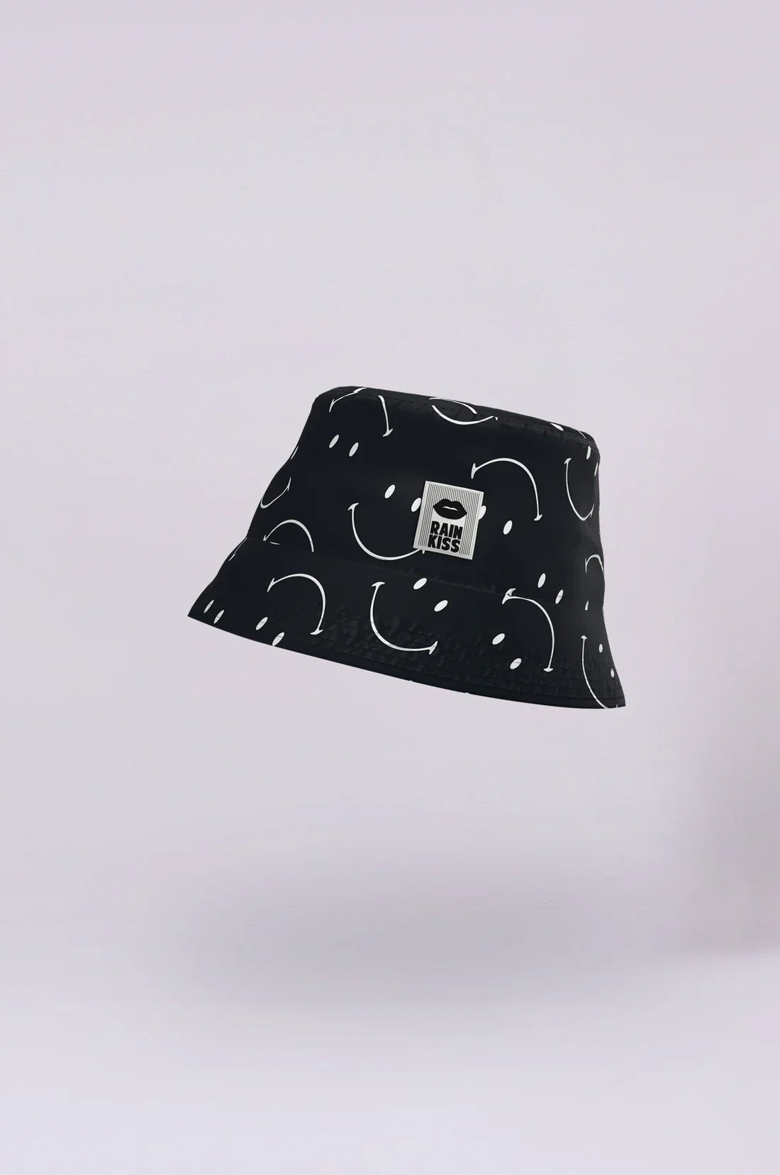 Rainkiss Classic Smiley Bucket Hat in Black