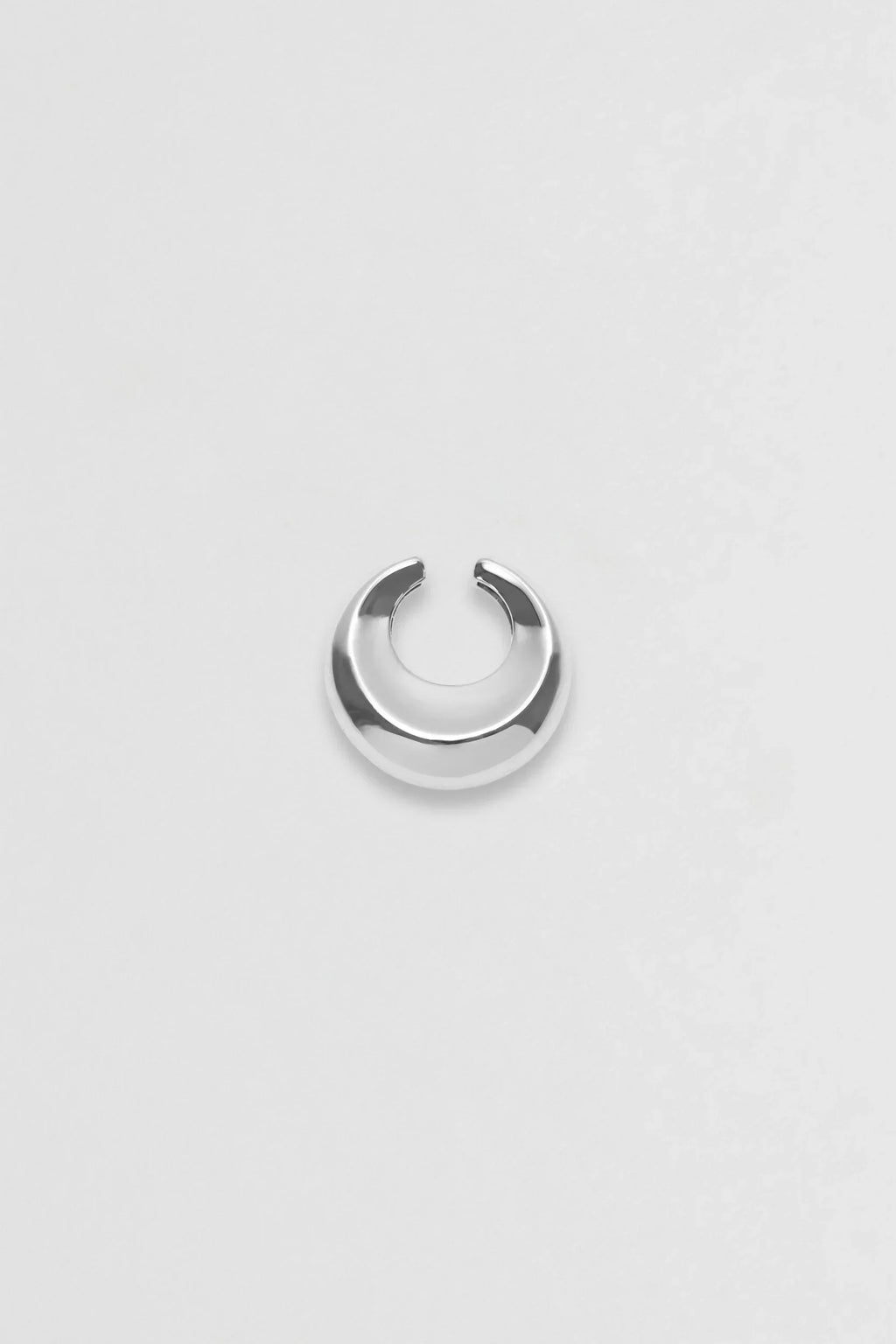 Nina Gordon Large Silver Concave Ear Cuff