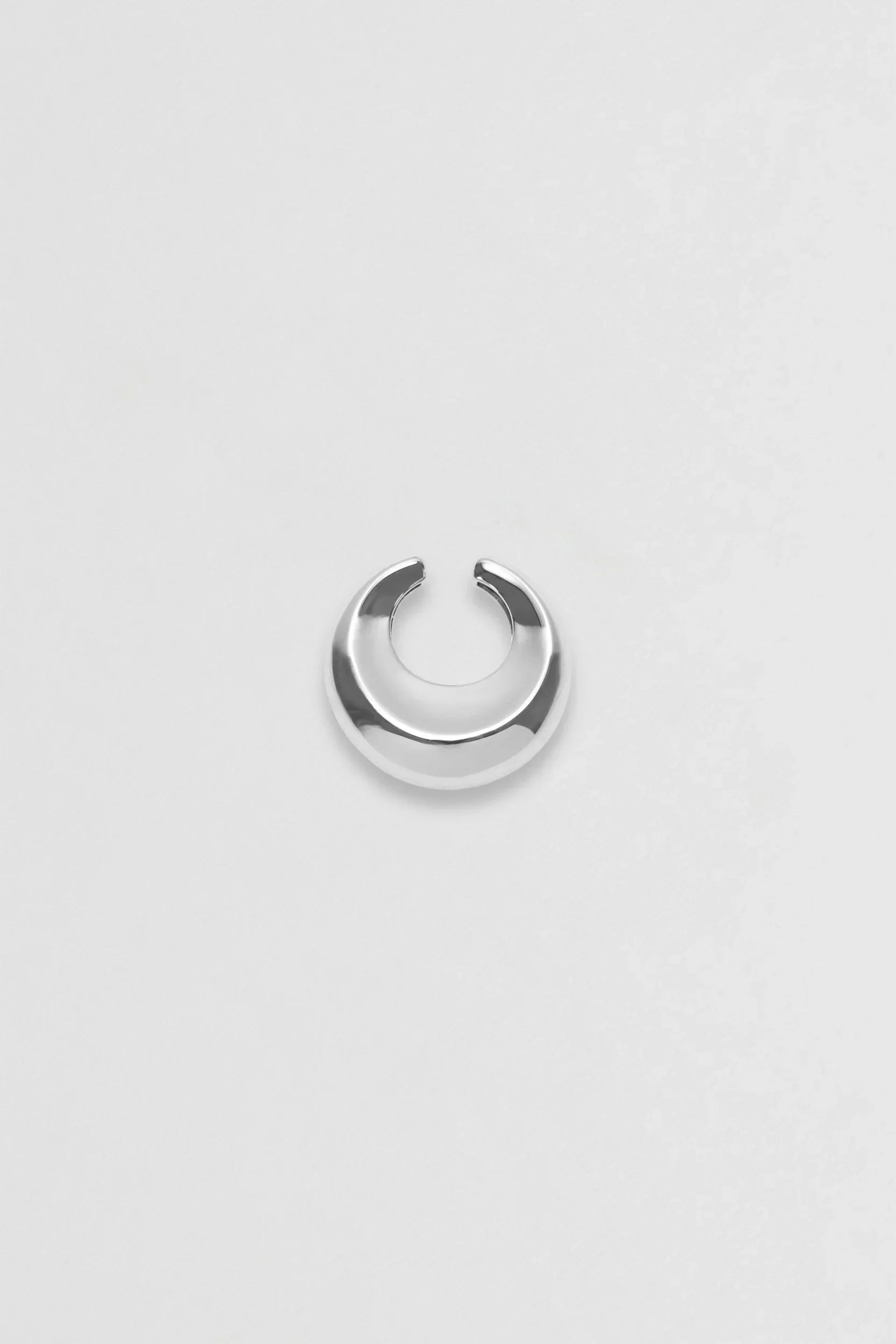 Nina Gordon Large Silver Concave Ear Cuff