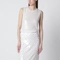 White sequin top