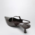 Didi 45 brown crocodile effect neckline