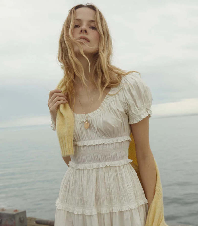 DÔEN Leanne Dress in Salt