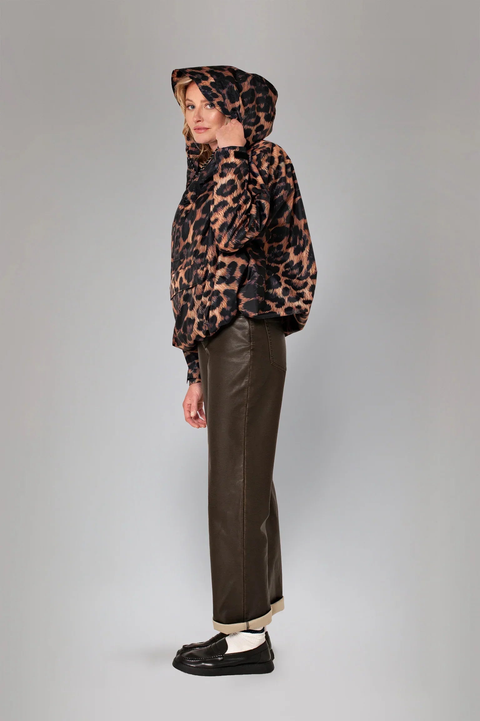 Rainkiss Anorak in Dark Leopard