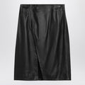 Akare Black Leather Skirt