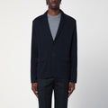 Navy Blue Single-breasted Knitted Jacket