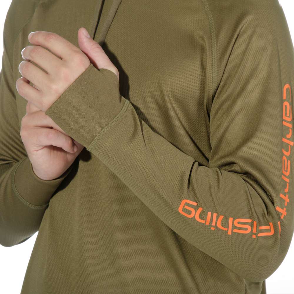 Carhartt 103572 Carhartt Force Fishing Graphic Long-Sleeve Hooded T-Shirt