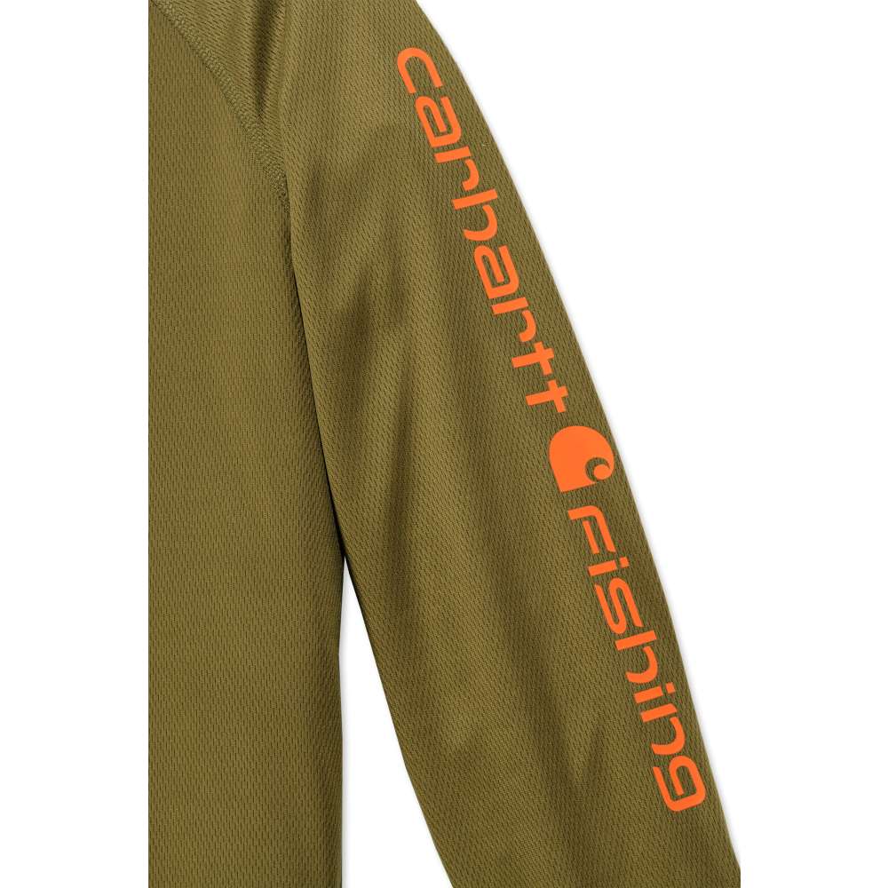 Carhartt 103572 Carhartt Force Fishing Graphic Long-Sleeve Hooded T-Shirt