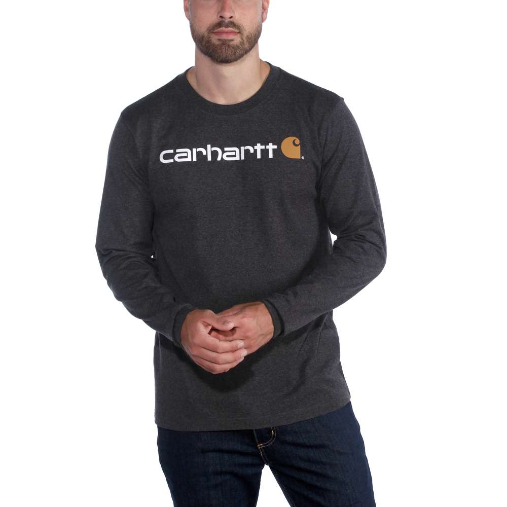 Carhartt 104107 Dearborn Relaxed Long Sleeve Logo T-Shirt
