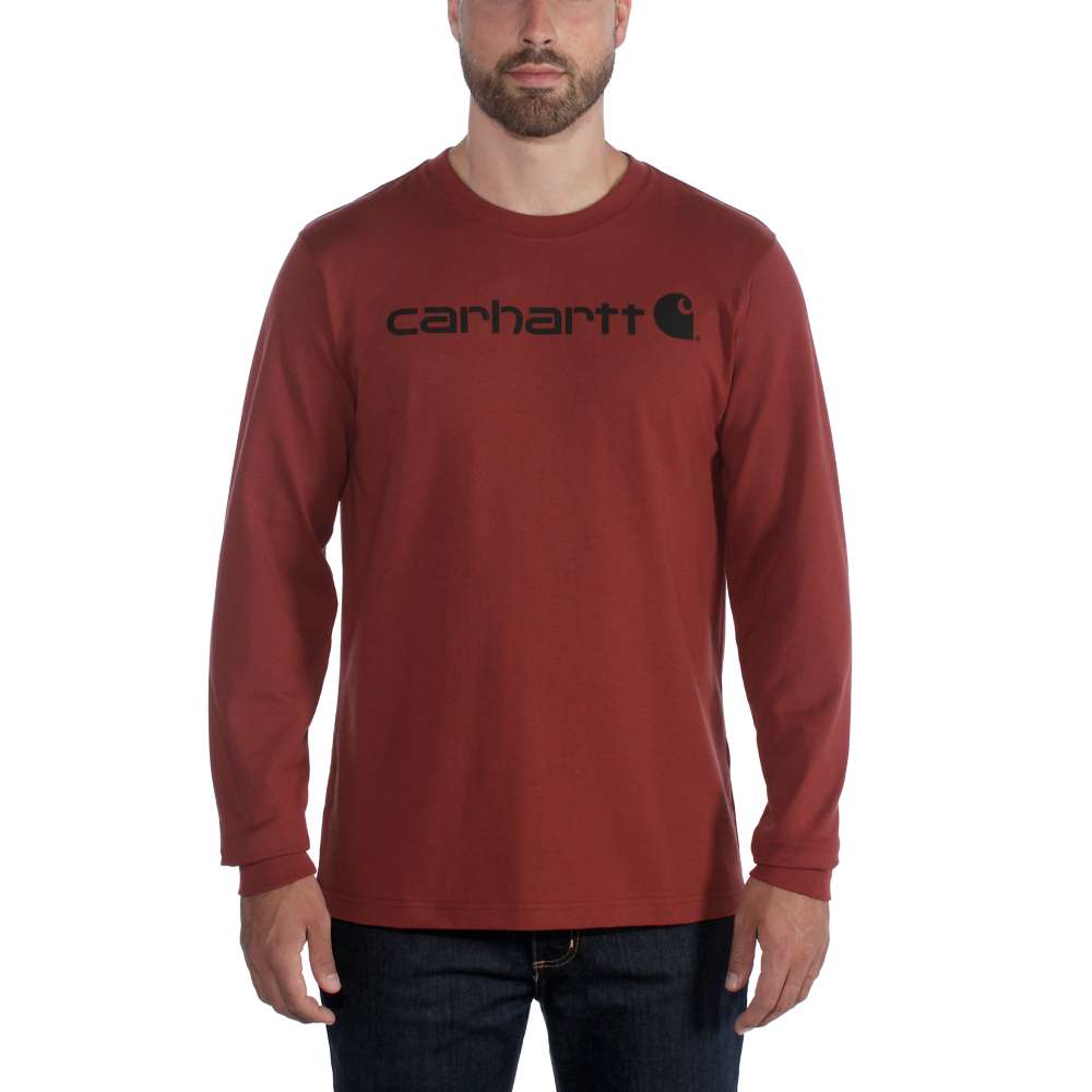 Carhartt 104107 Dearborn Relaxed Long Sleeve Logo T-Shirt
