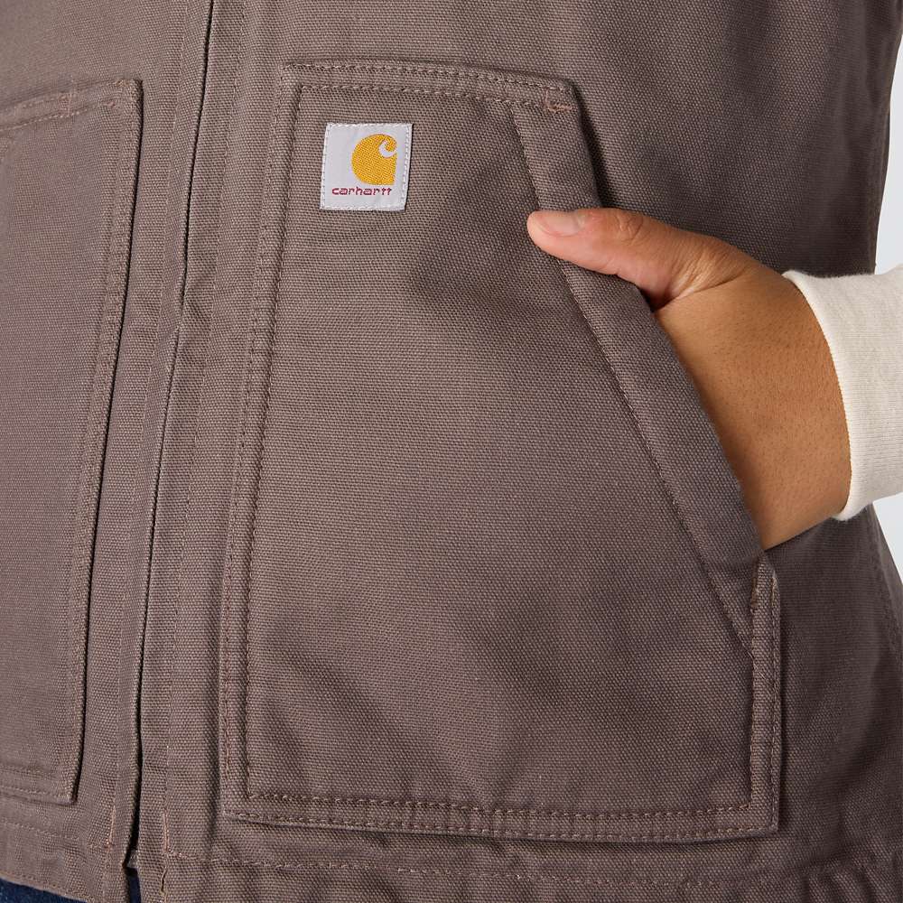 Carhartt 104224 Women's Washed Duck Mock Neck Gilet Bodywarmer