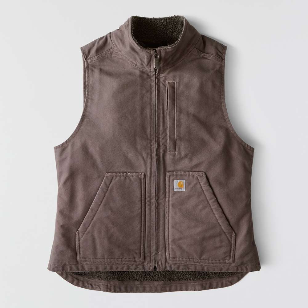 Carhartt 104224 Women's Washed Duck Mock Neck Gilet Bodywarmer