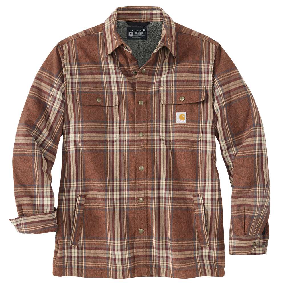 Carhartt 105430 Relaxed Fit Heavyweight Flannel Sherpa-Lined Shirt Jac