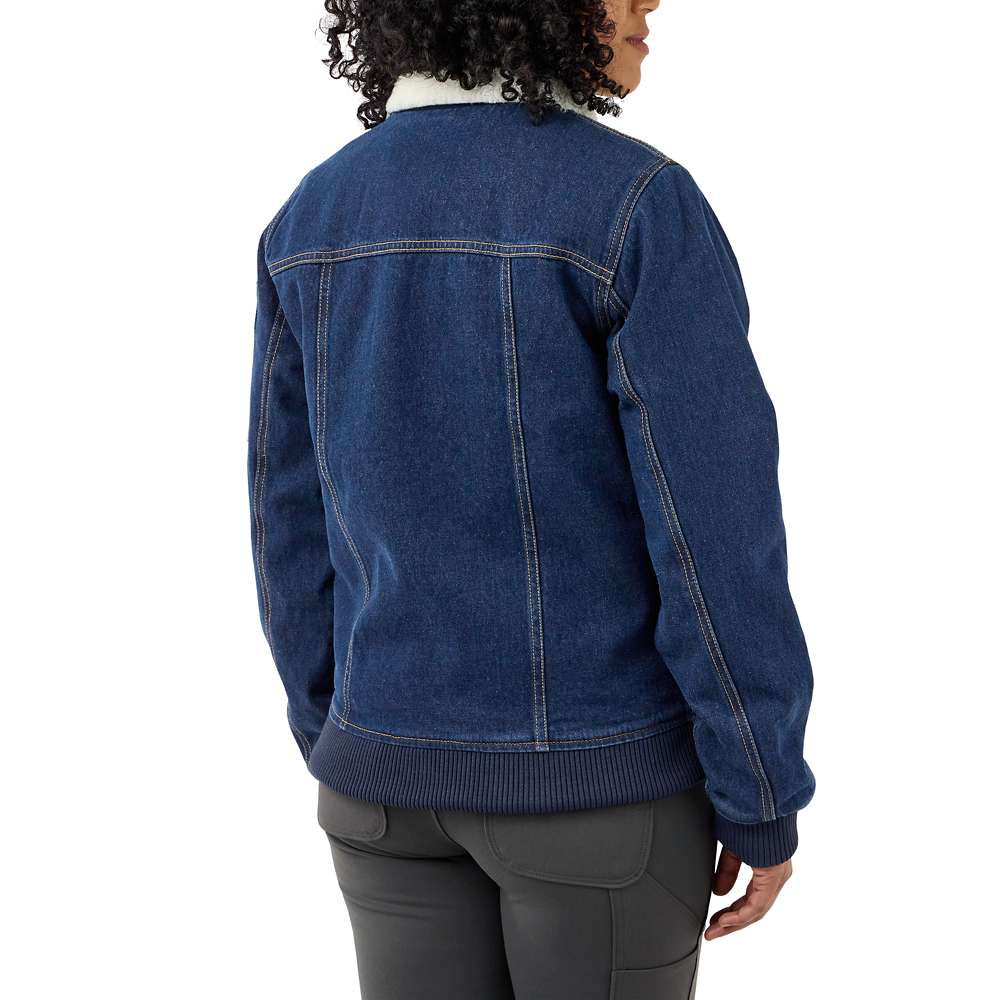 Carhartt 105446 Women's Rugged Flex Relaxed Fit Denim Sherpa-Lined Jacket