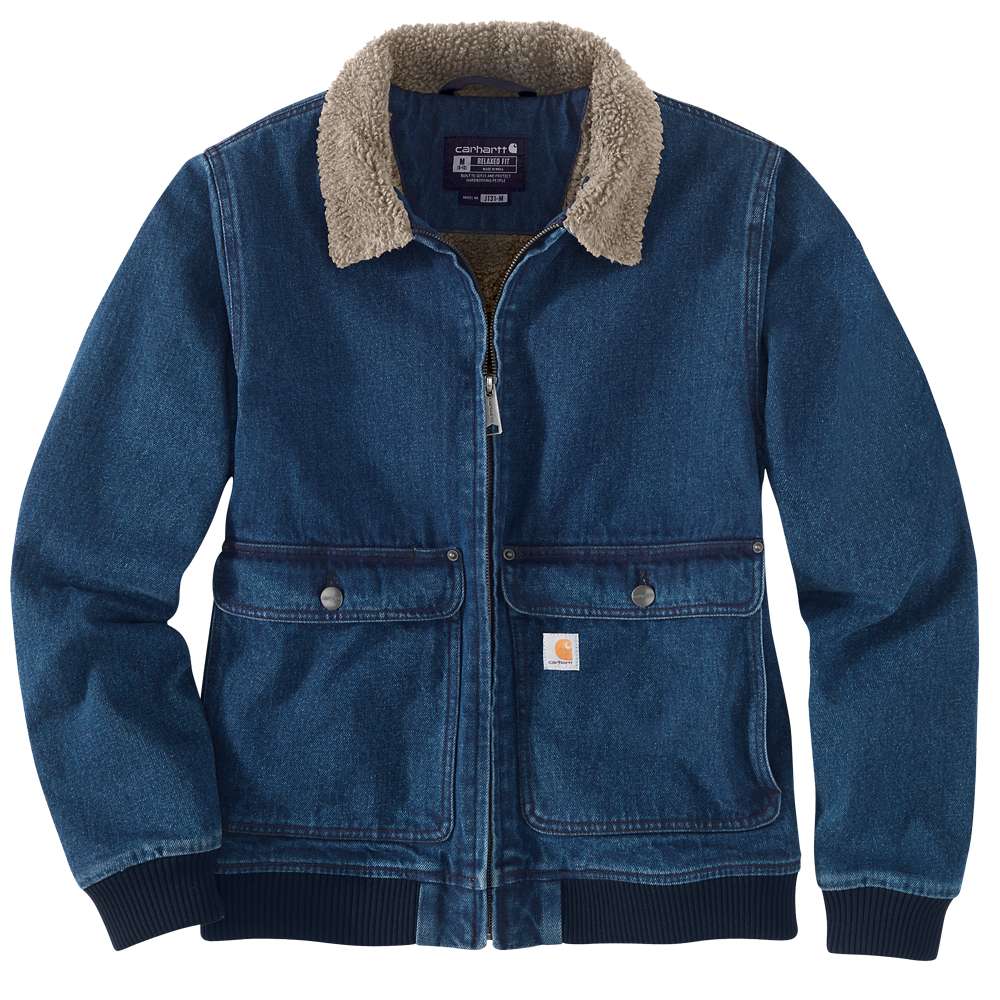 Carhartt 105446 Women's Rugged Flex Relaxed Fit Denim Sherpa-Lined Jacket