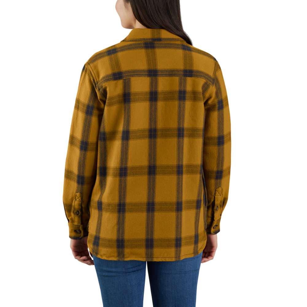 Carhartt 105576 Women's Loose Fit Heavyweight Twill Long-Sleeve Plaid Shirt