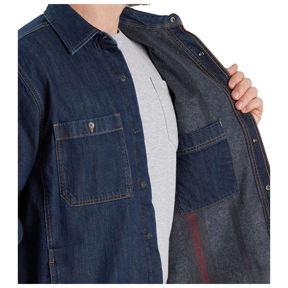 Carhartt 105605 Relaxed Fit Denim Fleece Lined Press-Stud Front Shirt
