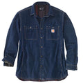 Carhartt 105605 Relaxed Fit Denim Fleece Lined Press-Stud Front Shirt