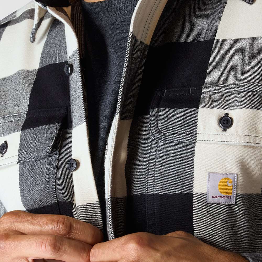 Carhartt 107013 Loose Fit Heavyweight Flannel Long-Sleeve Plaid Shirt
