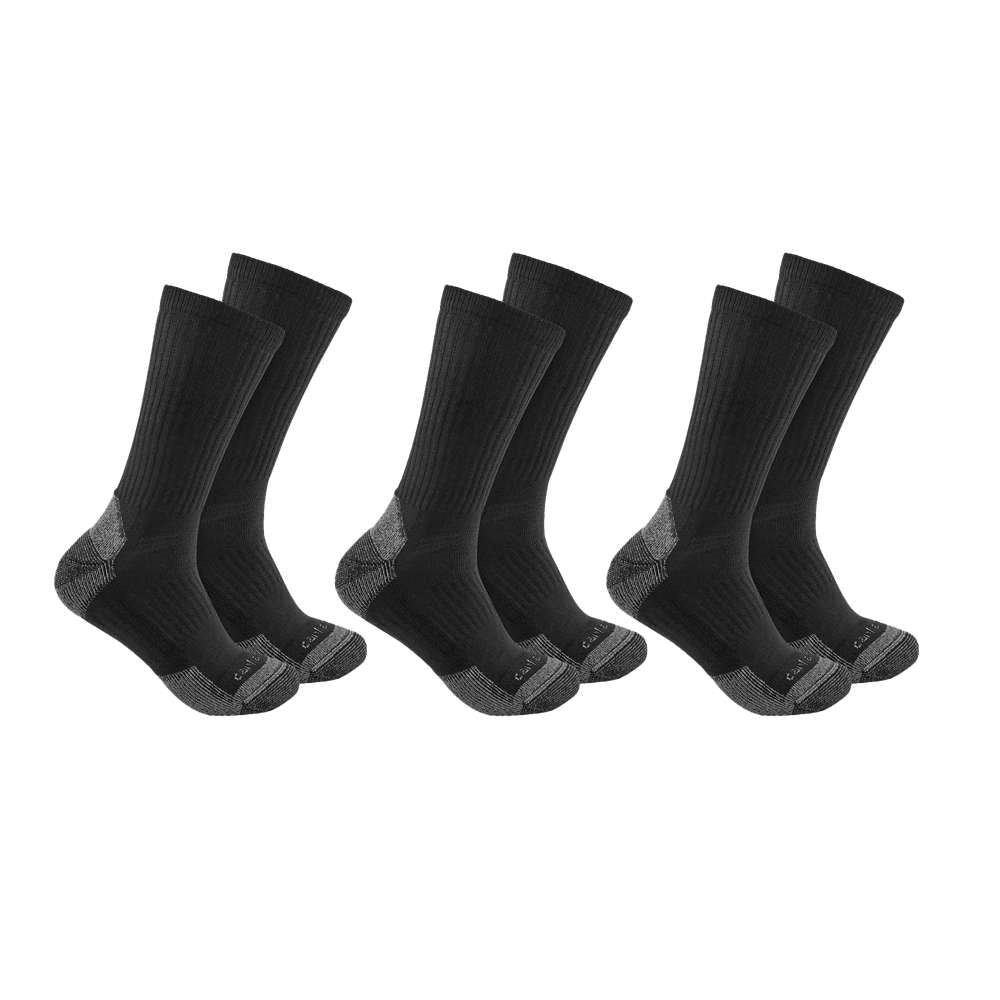 Carhartt SC6203 Midweight Cotton Blend Crew Sock 3 Pack