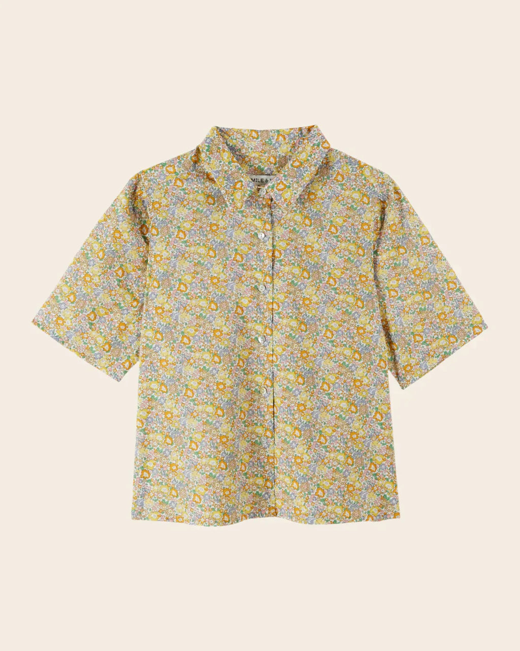 Emile & Ida Dalton Floral Print Blouse in Michele Green