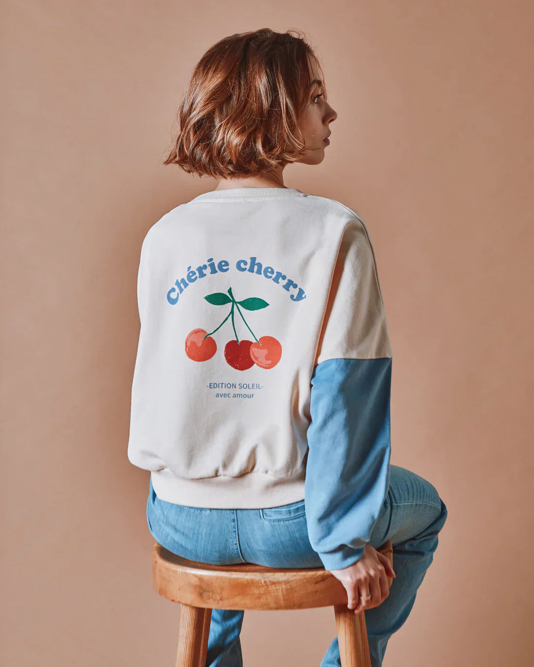 Emile & Ida Dice Sweatshirt in Creme