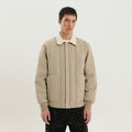 Beige padded canvas jacket