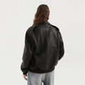 Brown leather jacket