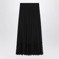 Gonna midi in chiffon and black lace