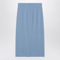 Light blue stretch cady skirt