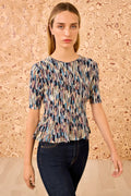 Ulla Johnson Samira Mulitcolor Short Sleeve Top