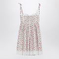 White mini dress with Roselline print