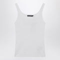 White tank top with logo embroidery